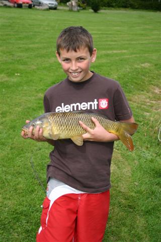 First fishing trip and first  carp for James